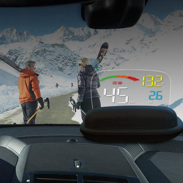 Garsent Head Up Display, Universal Auto HUD Grossbild Auto HUD Head-Up-Display Geschwindigkeitswarnu
