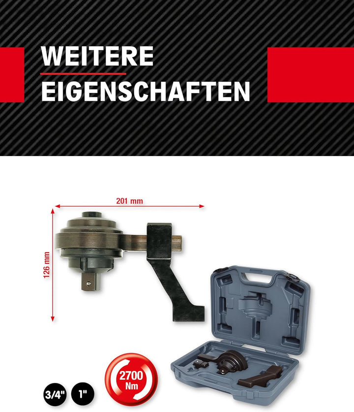 KS Tools Universal Drehmomentvervielfältiger 3/4" x 1" 516.3745 I 2700 Nm I Kraftvervielfältiger mit