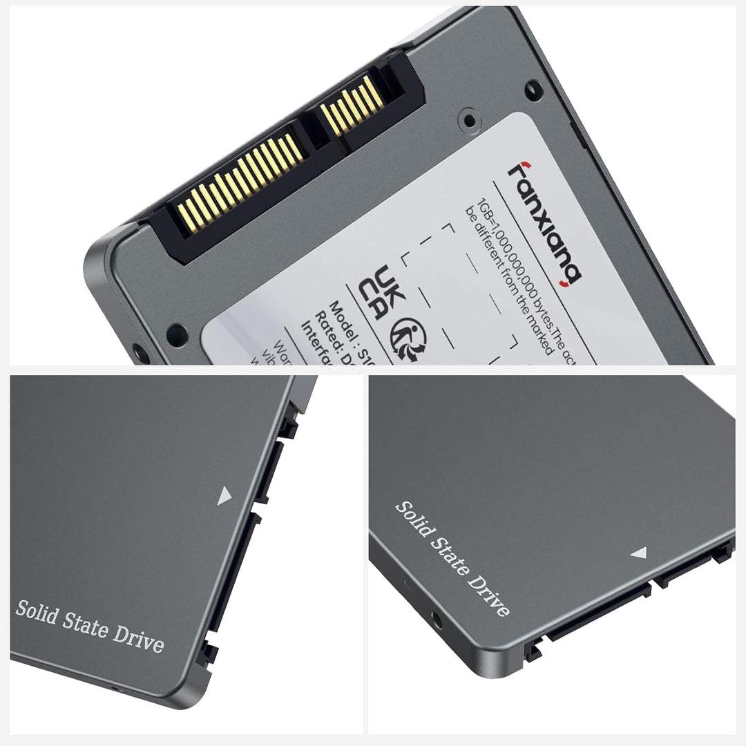 fanxiang SATA SSD 1TB Interne Festplatte 2,5 Zoll, 570MB/s Lesen, 520MB/s Schreiben, Interne SSD mit