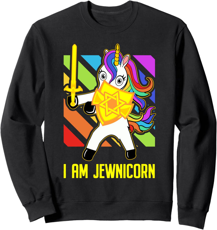 Hanukkah Presents - Stolze Jews Regenbogen jüdisches Einhorn Sweatshirt