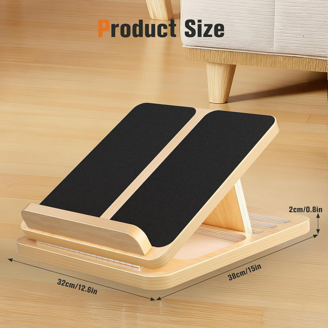 Wadendehner, Portable Wooden Slant Board mit Einstellbaren Winkeln, Stretch Board for Wadendehnung,