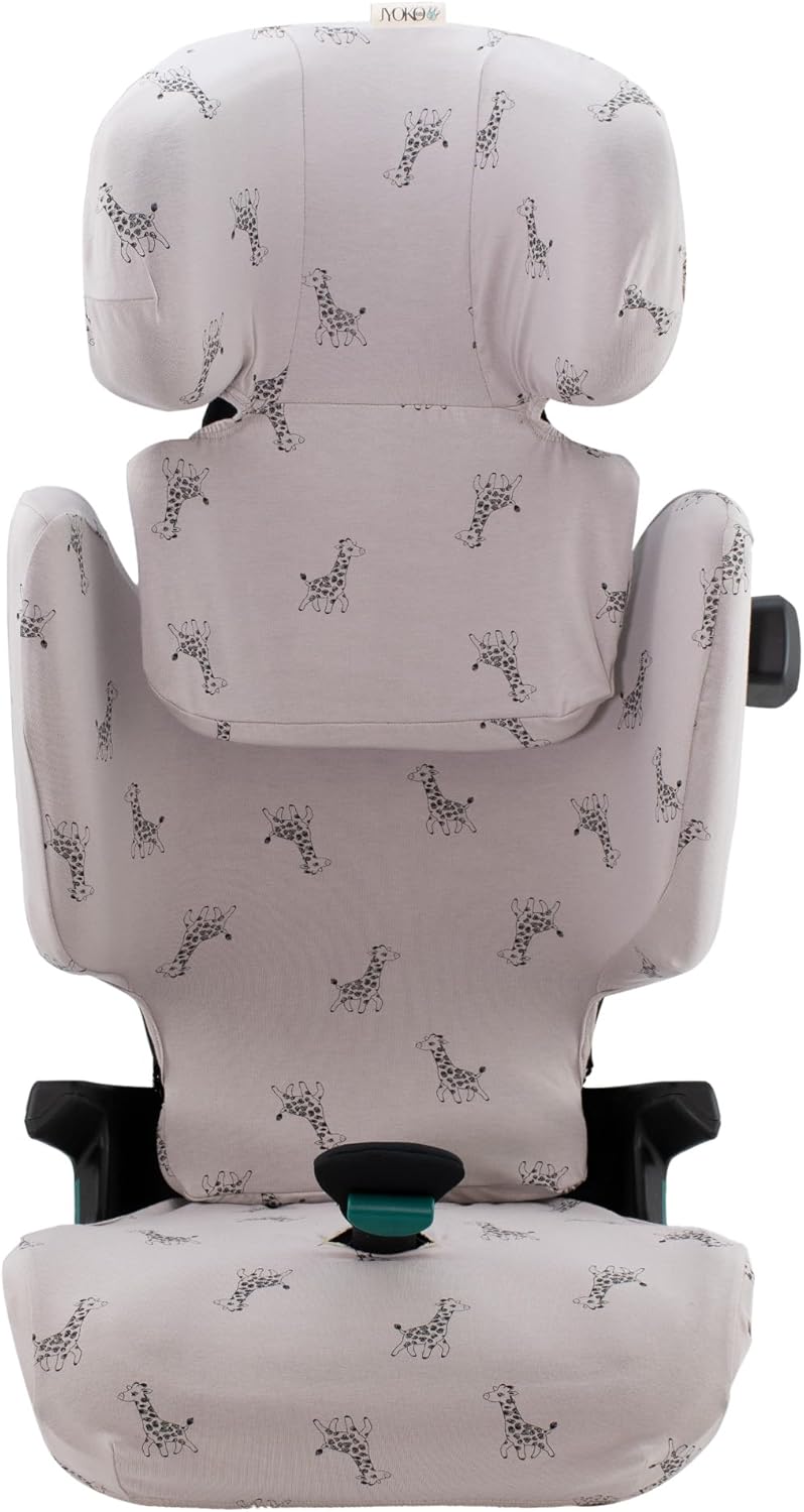 JYOKO KIDS Schutzhülle kompatibel mit Romer Kidfix (Romer Kidfix I-SIZE, Giraffe)