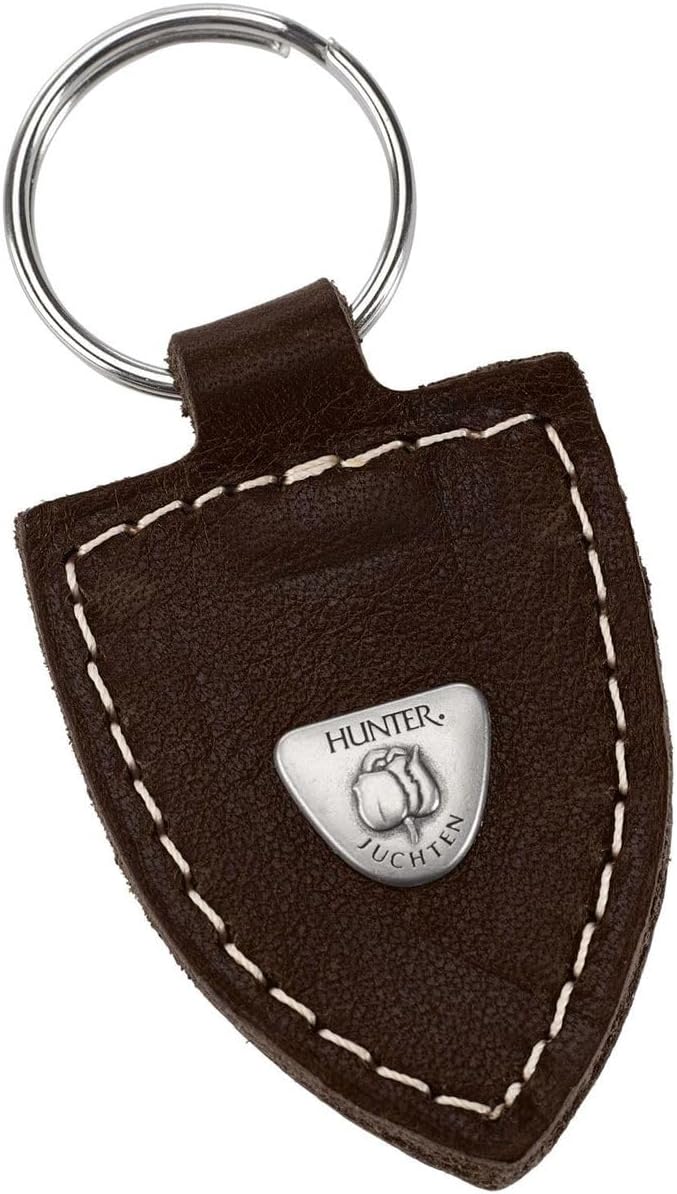 HUNTER TARA Hundehalsband, Leder, Juchtenleder, belastbar, witterungsbeständig, 45 (S), dunkelbraun/