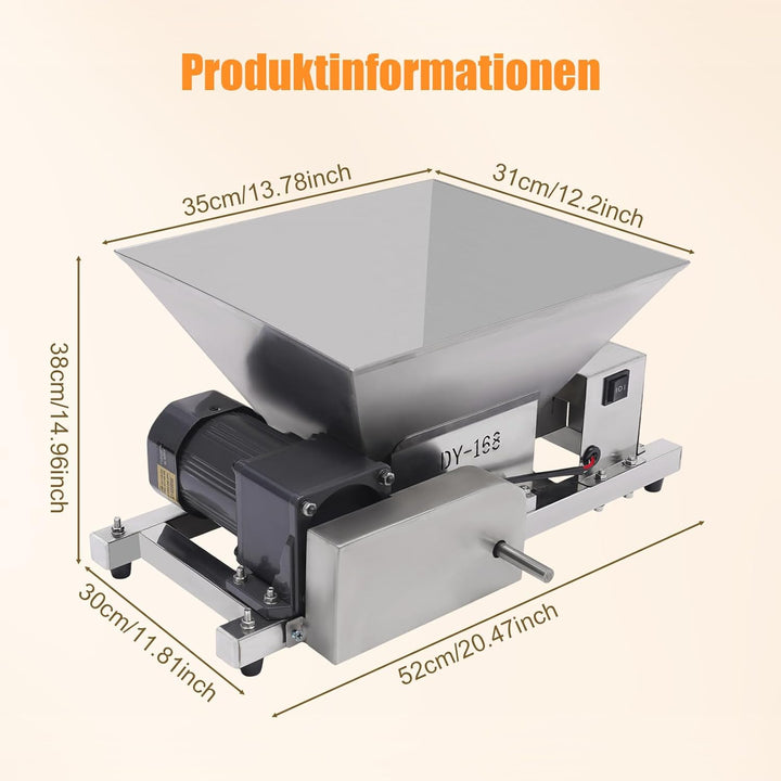 4L Elektrische Obstmühle Obst Brot Zerkleinerungsmaschine Zucker Brechmaschine