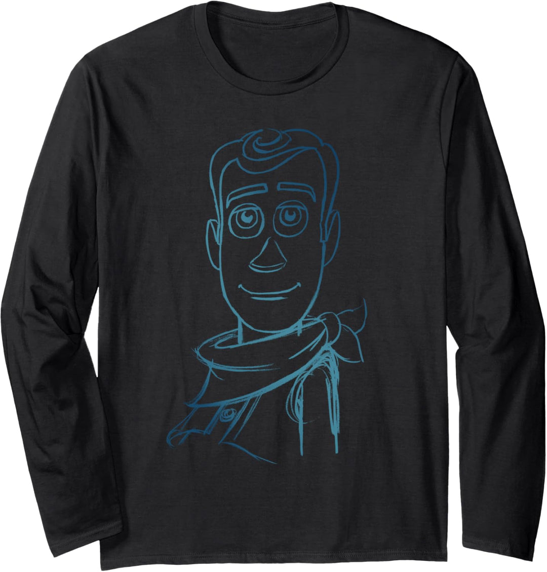 Disney Pixar Toy Story Woody Concept Sketch Langarmshirt