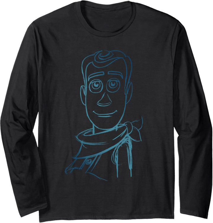 Disney Pixar Toy Story Woody Concept Sketch Langarmshirt