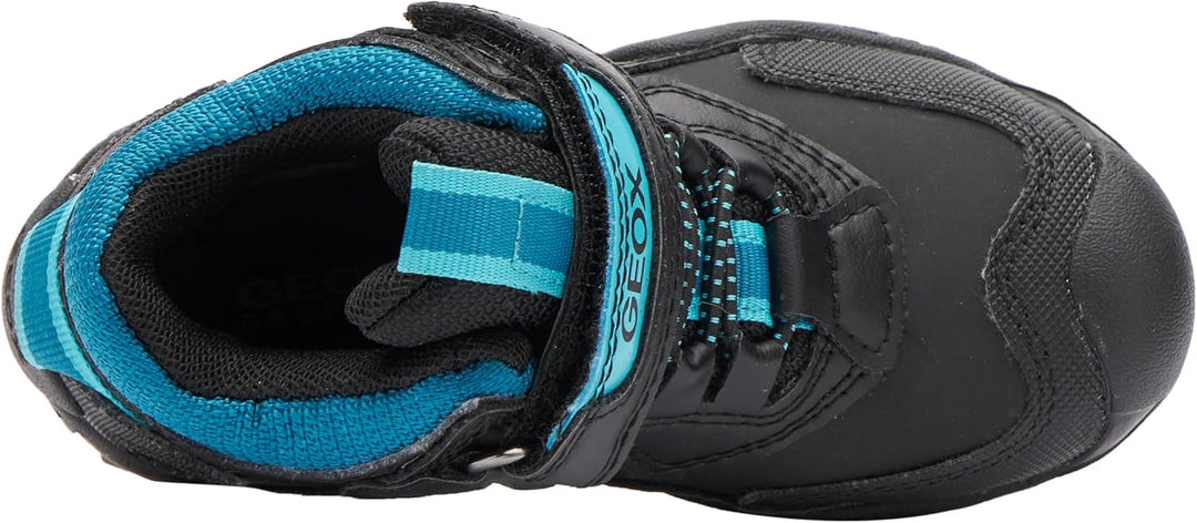 Geox Jungen J New Savage Boy B A Sneaker 34 EU Black Petrol, 34 EU Black Petrol
