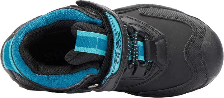 Geox Jungen J New Savage Boy B A Sneaker 34 EU Black Petrol, 34 EU Black Petrol