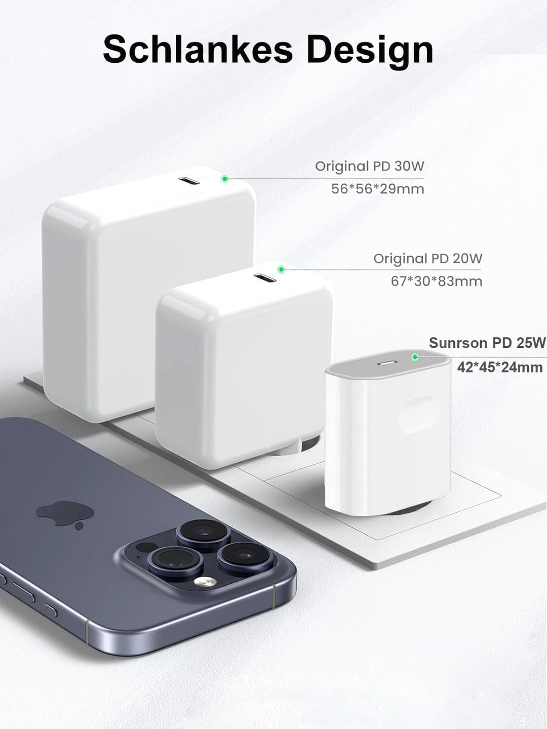 2 Pack iPhone Schnellladegerät und Schnellladekabel Ladekabel für iPhone 14 13 12 11 Pro Max Plus Mi