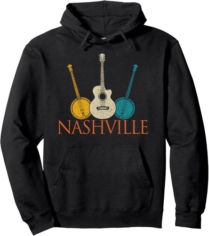 Nashville Tennessee Vintage Country Music City Souvenir Pullover Hoodie