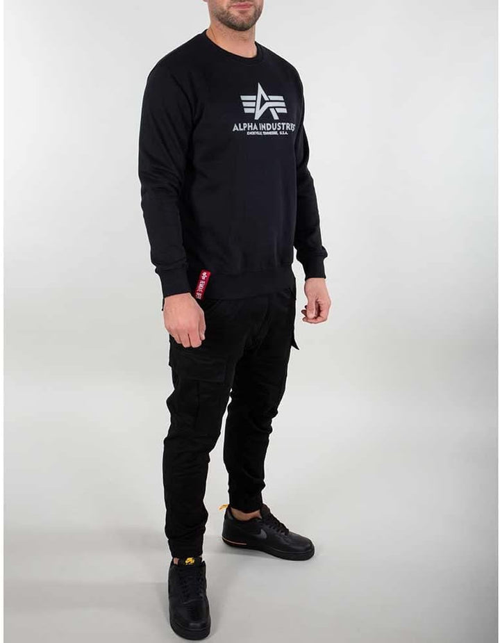 ALPHA INDUSTRIES Herren Basic Sweater Reflective Print Sweatshirt für Herren Sweatshirt (1er Pack) S