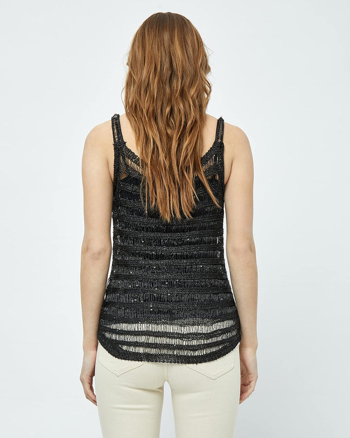 Desires Damen Besser Shimmer schimmerndes Tanktop S 9000 Black, S 9000 Black