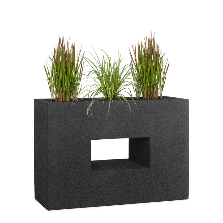 Pflanzwerk® Pflanzkübel Vista Granit Anthrazit 52x75x27cm *Frostbeständiger Blumenkübel* *UV-Schutz*