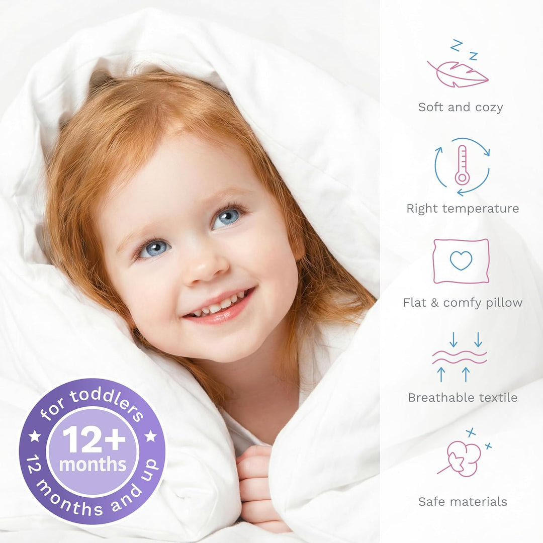 Baby Comfort Gestepptes Kleinkind-Bettwäsche-Set, 4 Tog und flaches Kissen, 80 x 70 cm (12 Monate +)
