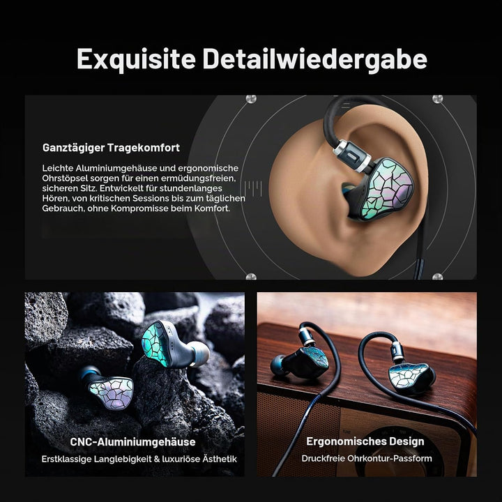 LINSOUL THIEAUDIO Hype 4 MKII 2DD+4BA In-Ear-Monitor,HiFi-Kabelgebundene IEM,Mitreissender &amp; Studio