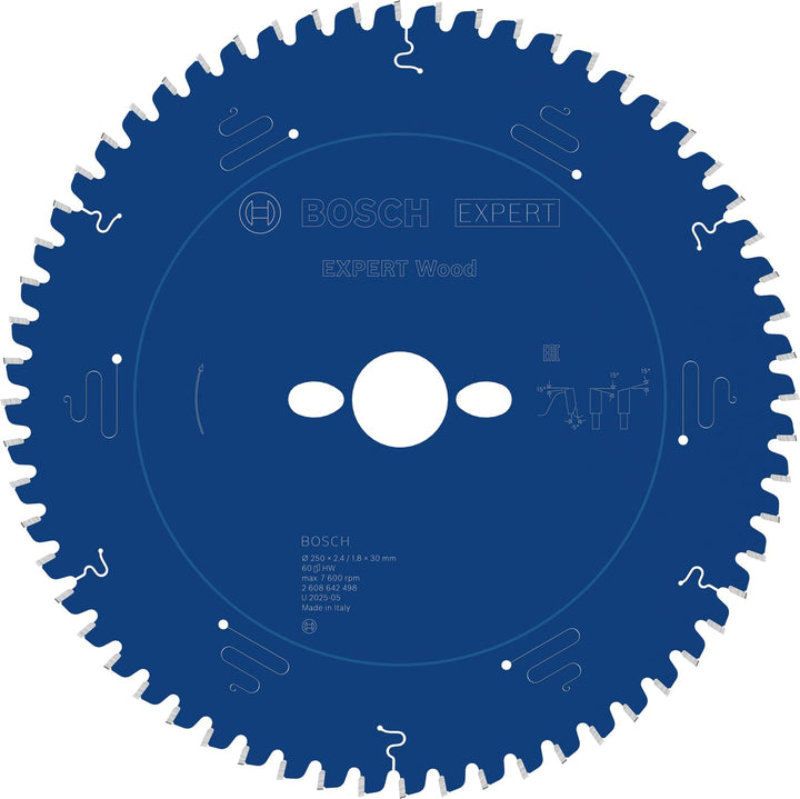 Bosch Professional Kreissägeblatt (für Holz, AussenØ: 250 mm, Bohrung: 30 mm, Zubehör für Kapp- und