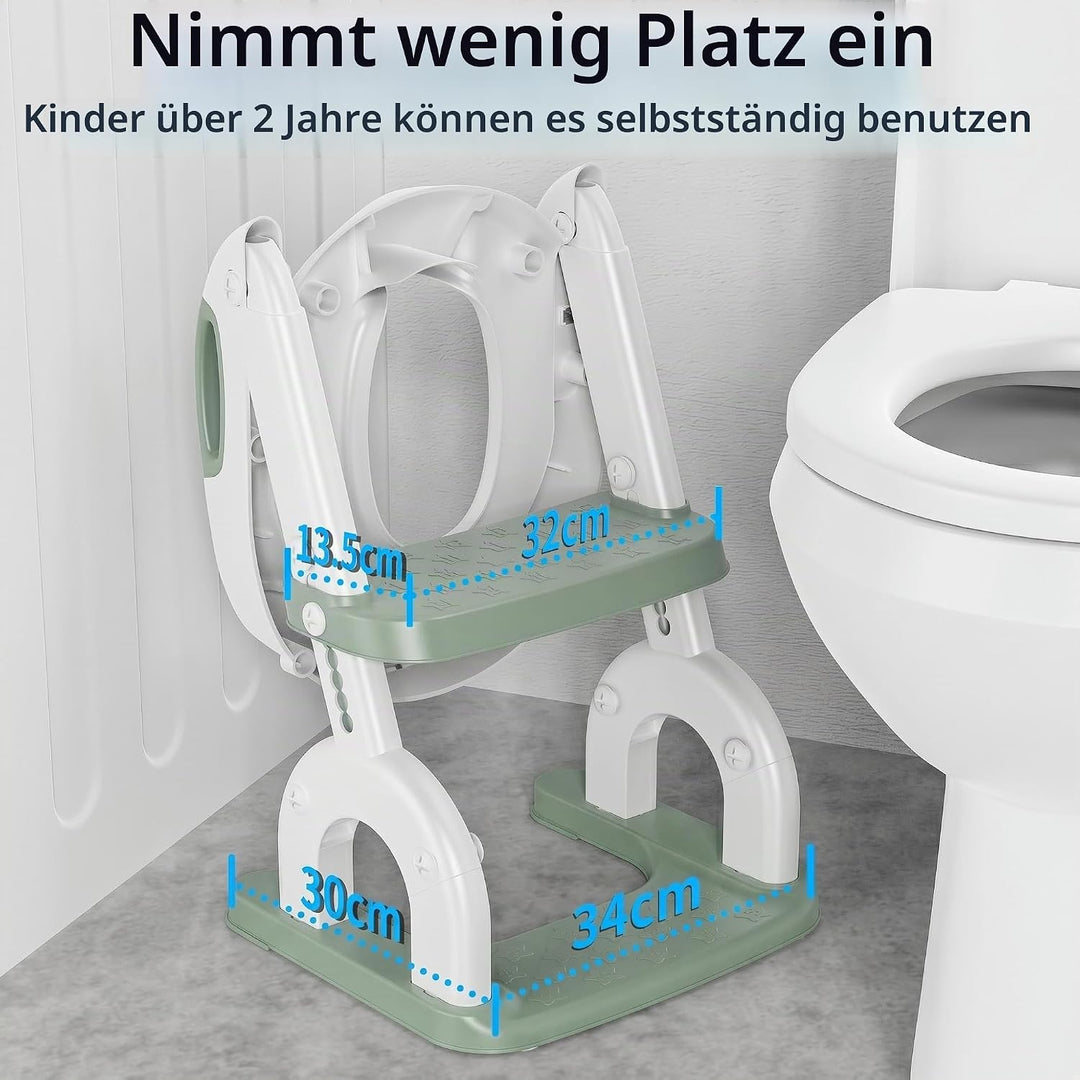 Toilettensitz Kinder mit Treppe, Upgraded WC Aufsatz für Kinder für Jungen und Mädchen, 2-in-1 Toile