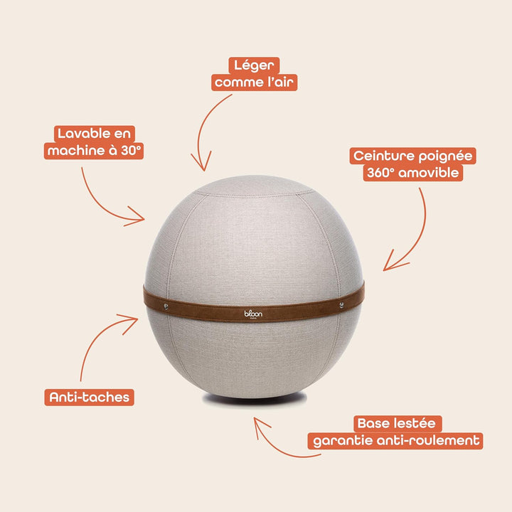 ‎Bloon Paris ORIGINAL Design Sitzball XL Taupe P65_106