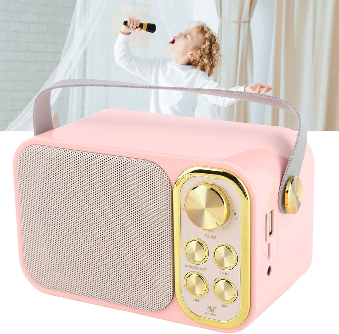 Fdit Outdoor-Gesangsmaschine, Karaoke-Maschine Mini 6 Arten von Spracheffekten 5 Stunden Sofortiges