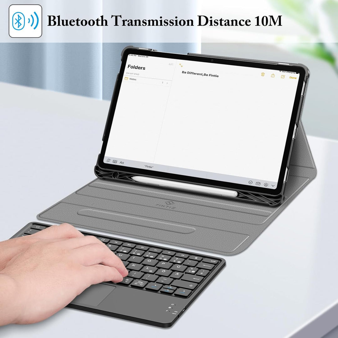 FINTIE Tastatur Hülle für Samsung Galaxy Tab S10 Lite/S10 FE/S9 FE 10.9" & S9 11" Tablet, Deutscher