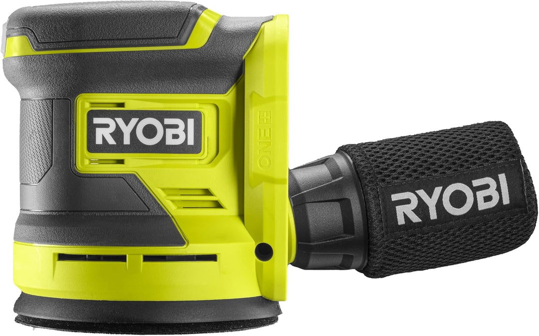 RYOBI 18 V ONE+ Akku-Exzenterschleifer RROS18-0, 125 mm Schleifteller, 2,5 mm Schwingkreis, Effizien