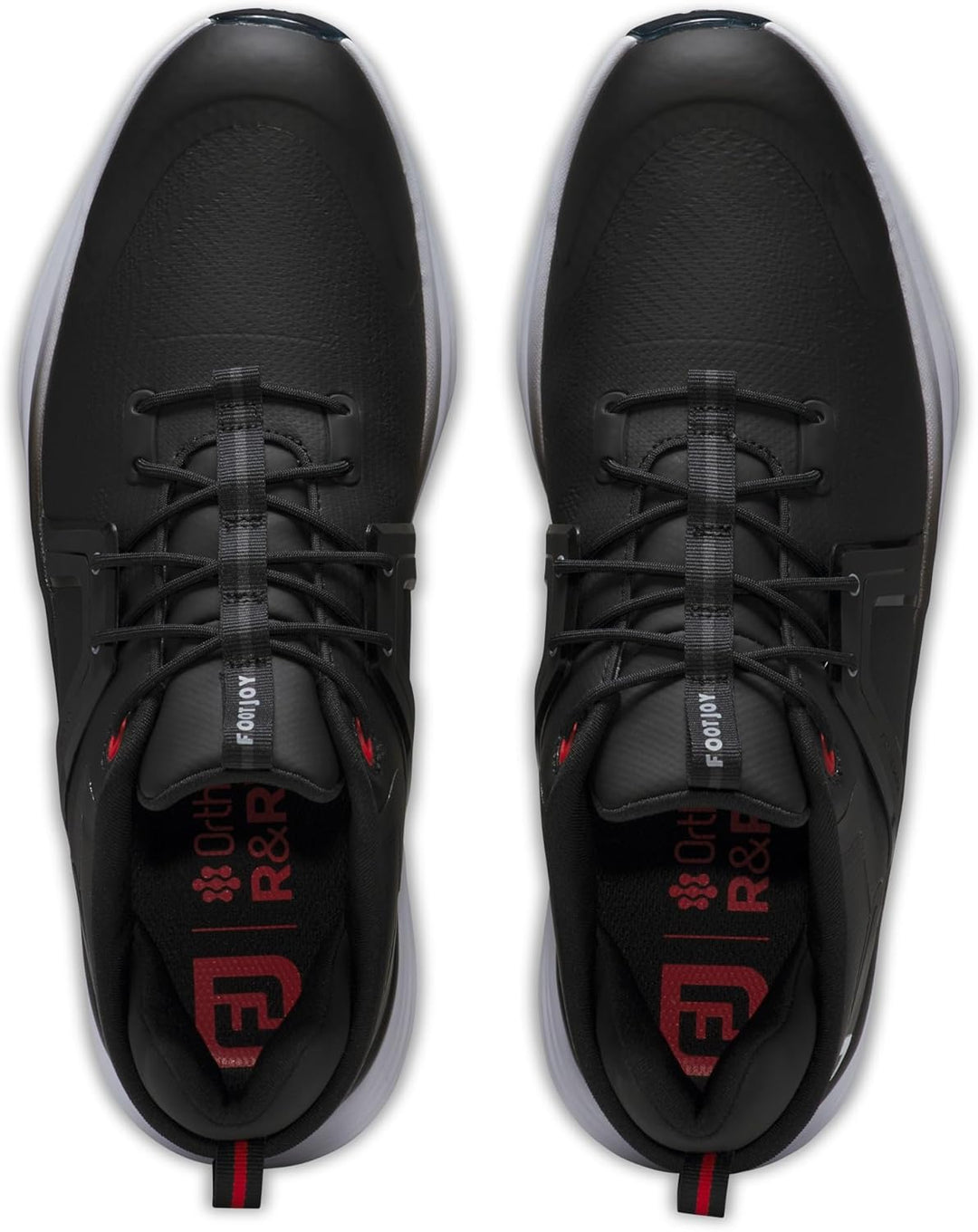 Footjoy Herren Hyperflex Golfschuhe 42.5 EU Schwarz Weiss Rot, 42.5 EU Schwarz Weiß Rot