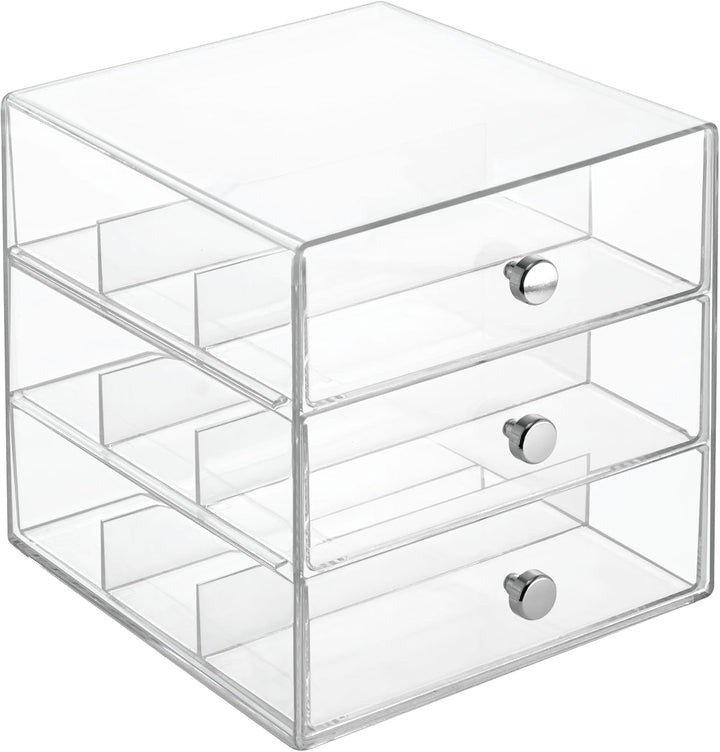 iDesign 35330EU Clarity 3-Schubladenturm für Brillen, durchsichtig 3 Schubladen, 3 Schubladen