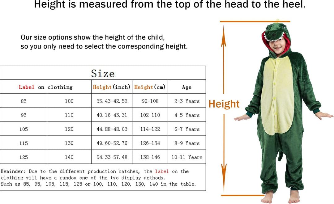 DarkCom Tier Kostüm Onesie Kinder Weihnachten FaschingsKostüm Cosplay Anime Schlafanzu Nachtwäsche X