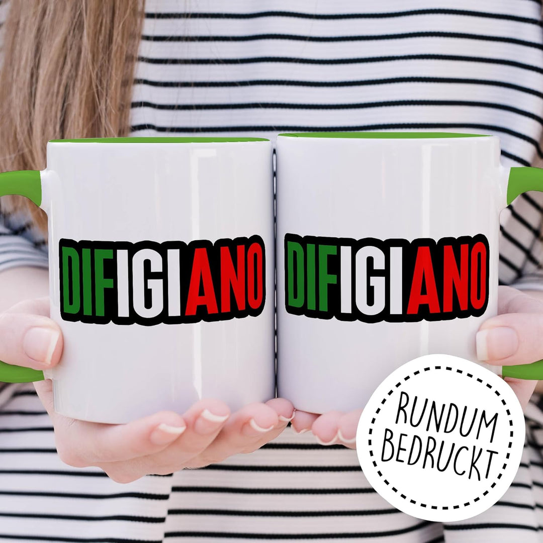 Bayern Tasse mit Spruch – Geschenk Difigiano – Kaffeetasse 330ml aus Keramik – Bayerisch Italien Wor