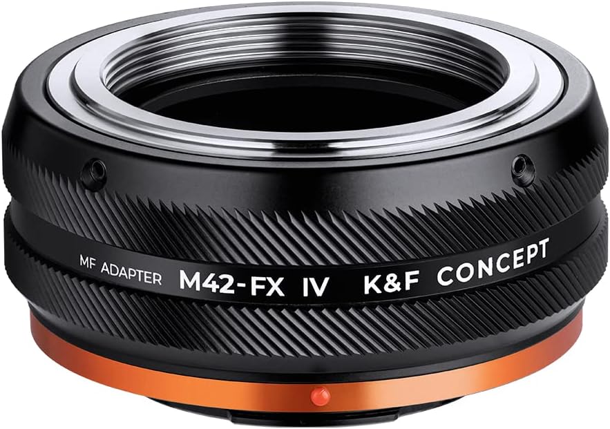 K&F Concept Lens Mount Adapter M42-FX IV Manueller Fokus Kompatibel mit M42 Objektiv und Fujifilm X