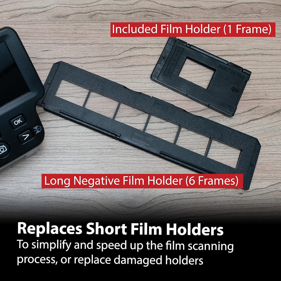 Magnasonic Negativfilmhalter mit langem Fach für 35 mm kompatible Filmscanner, hält 6 Negativbilder,