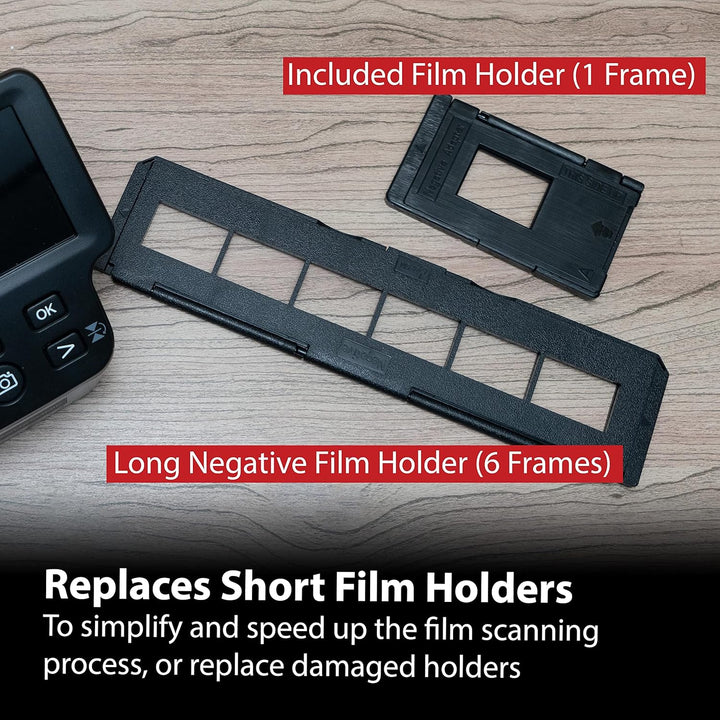 Magnasonic Negativfilmhalter mit langem Fach für 35 mm kompatible Filmscanner, hält 6 Negativbilder,