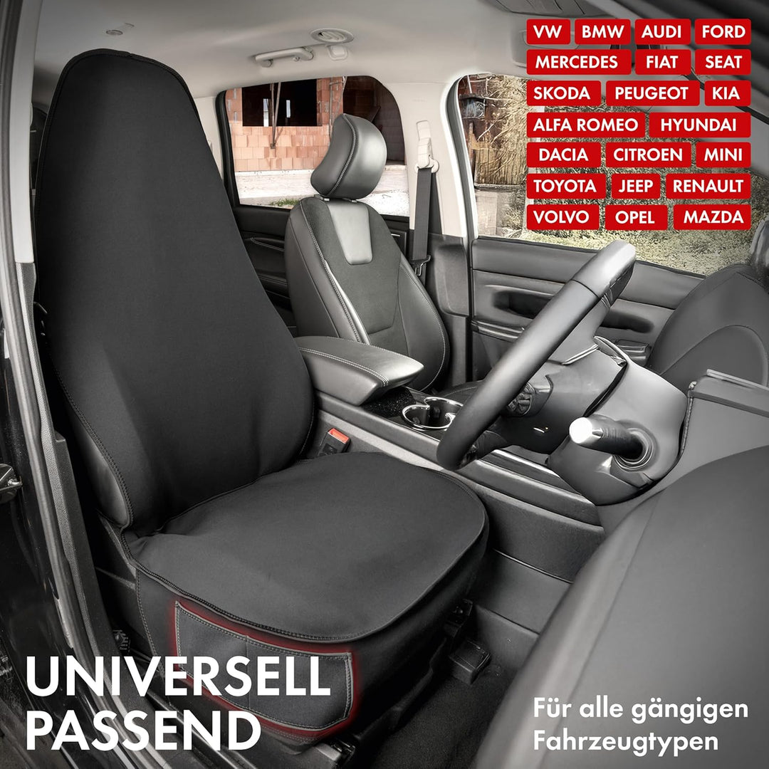 Walser Premium Sitzauflage Auto Neopren, 100% wasserdichter Sitzschoner Auto, 100% schmutzabweisende