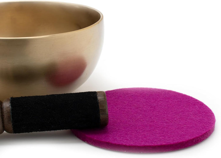 Tibetische Klangschale ca. 400g mit OM-Mandala-Gravur – Handgeschmiedet in Nepal – Fair Trade – Für