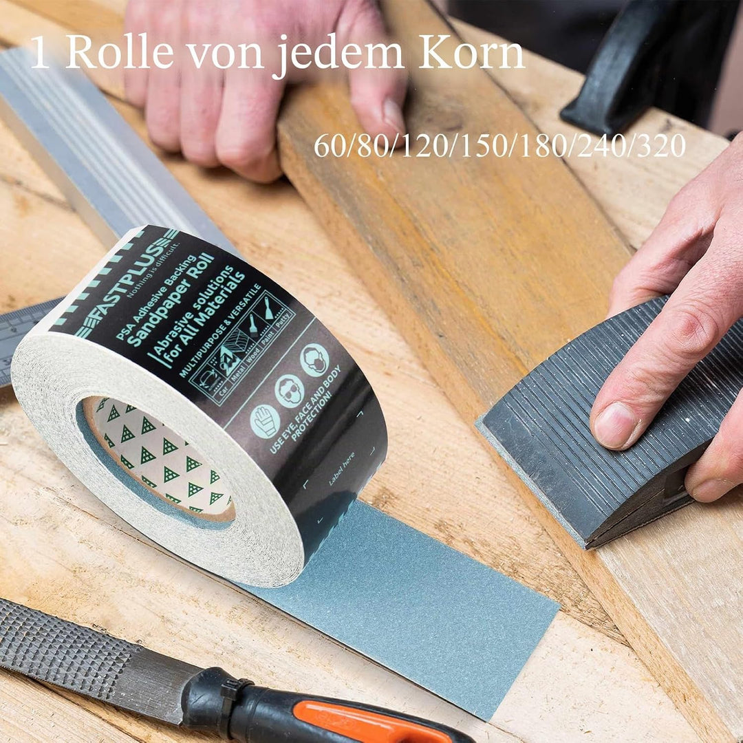 FASTPLUS Selbstklebende Premium PSA Abarasive Rolle Longboard Schleifpapier Sticky Back Longboard Ko