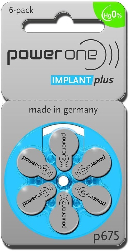 60 Stück Varta Implant Plus 675-570 mAh 1,4 V