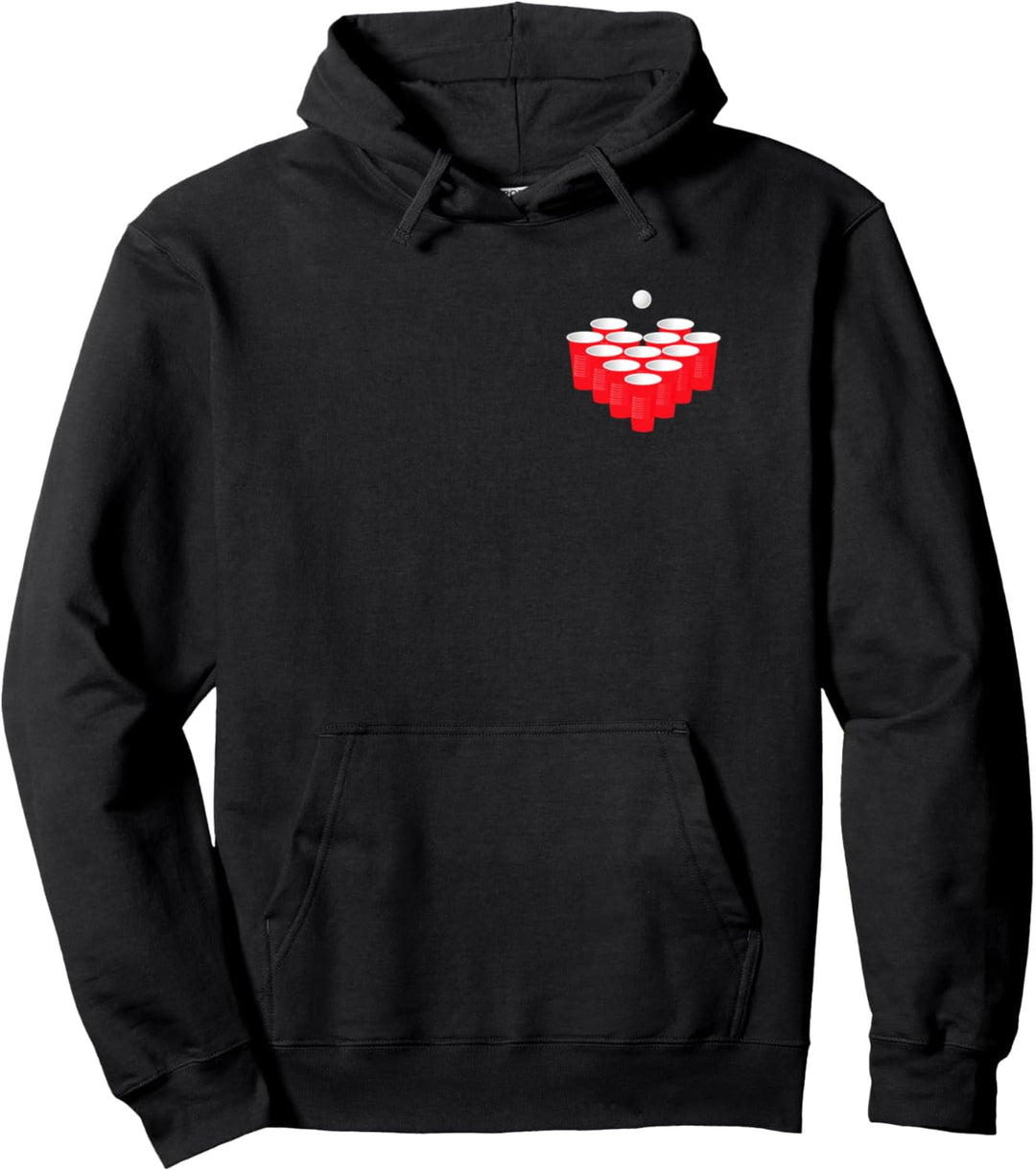 Beerpong Heart Beer pong red cups funny play wet ball hype Pullover Hoodie