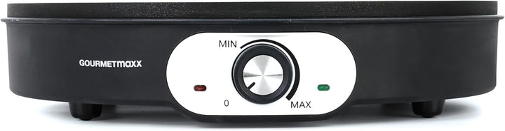 GOURMETmaxx Crepe Maker 1200W schwarz inkl. Teig-Verteiler & Crêpe-Wender