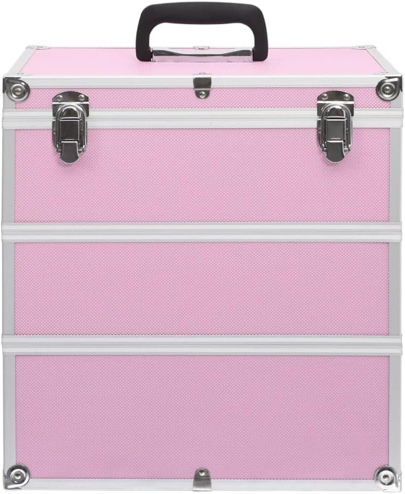 vidaXL Kosmetikkoffer 37x24x40cm Schminkkoffer Schmuckkoffer mehrere Auswahl Pink, Pink