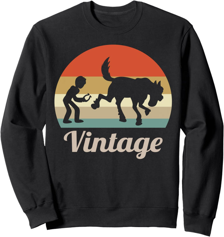 Hufschmied Pferdeschmied Pferde Schmied Fun Lustig Vintage Sweatshirt