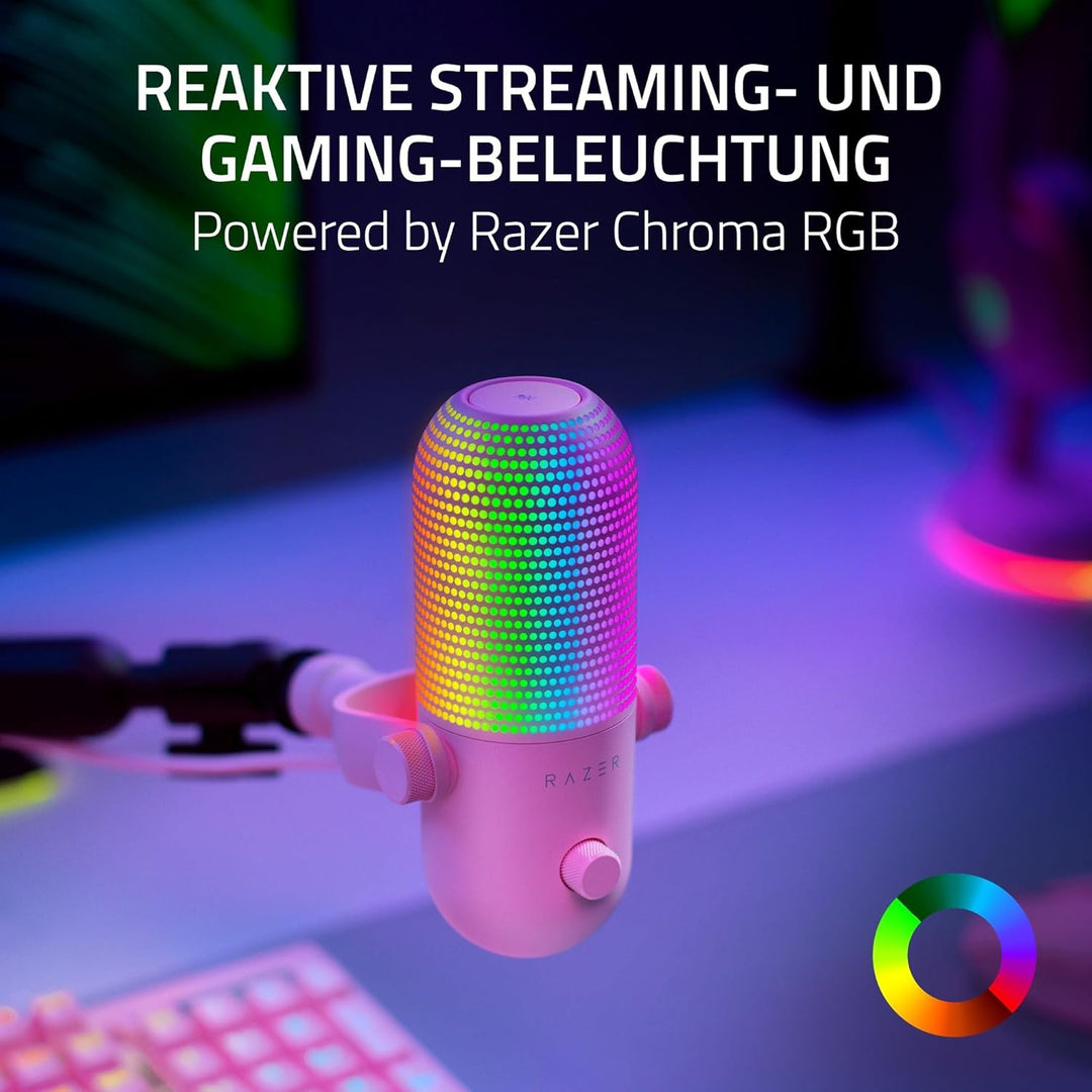 Razer Seiren V3 Chroma - RGB USB-Mikrofon - Supernieren Kondensator-Mikrofon mit Tap-to-Mute (Reakti