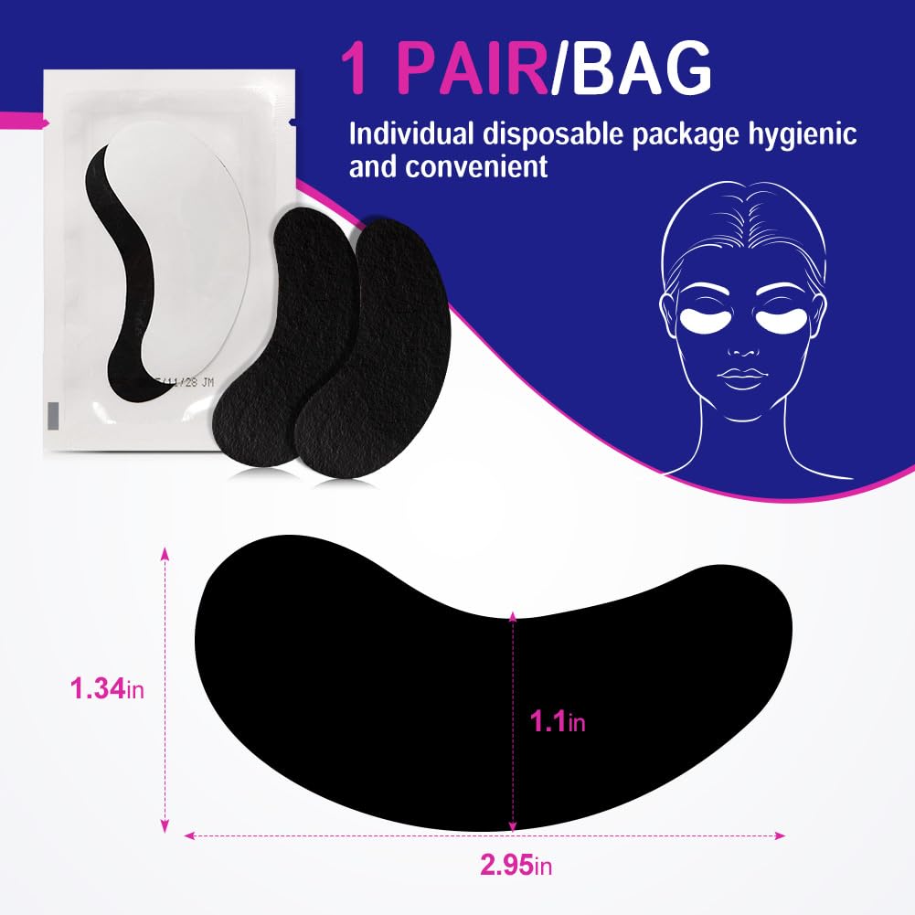 Lunamoon 100Paar Augenpads für Wimpernverlängerung Wimpern Pads Wimpernverlängerung Pad Wimpernlifti