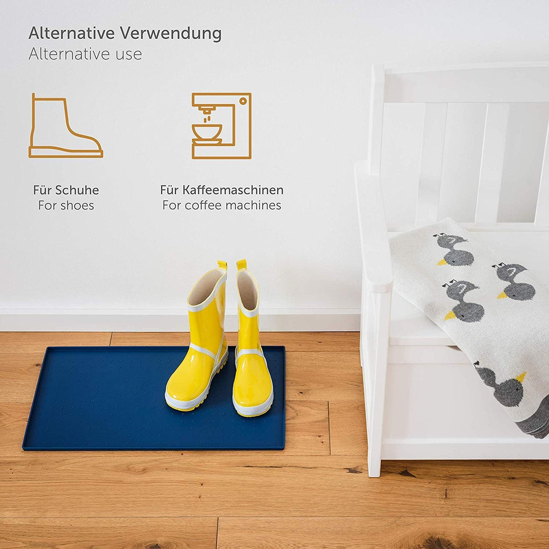 Everanimals Napfunterlage Katzen 40x60 cm - Napfunterlage Hund mit erhöhtem Rand - wasserdichte Hund