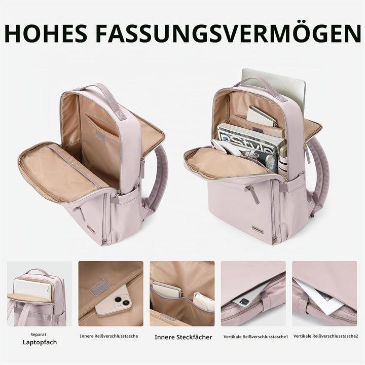 Stilvoller Laptop Rucksack für Damen von Fluggesellschaften zugelassen, Perfekt für die Arbeit das C