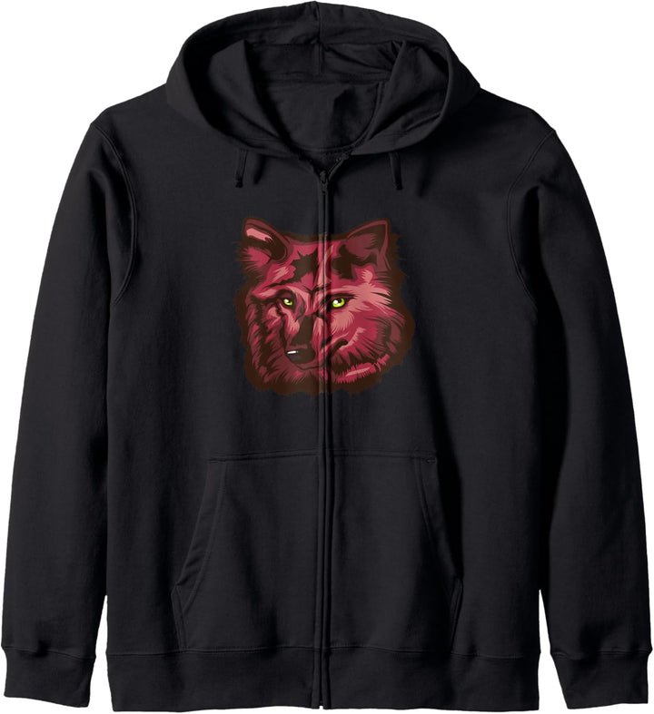 Wandern Wolf Geschenk Wölfe Kapuzenjacke