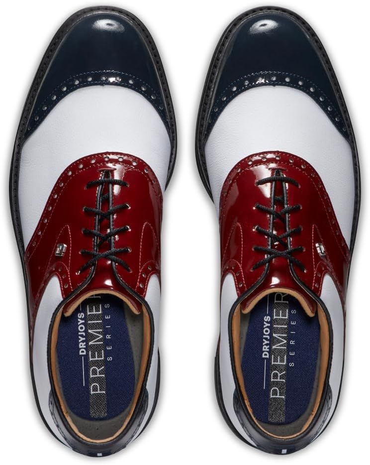 FootJoy Herren Premiere Serie WilcoxGolfschuh 40 EU Rot Weiss Blau, 40 EU Rot Weiss Blau