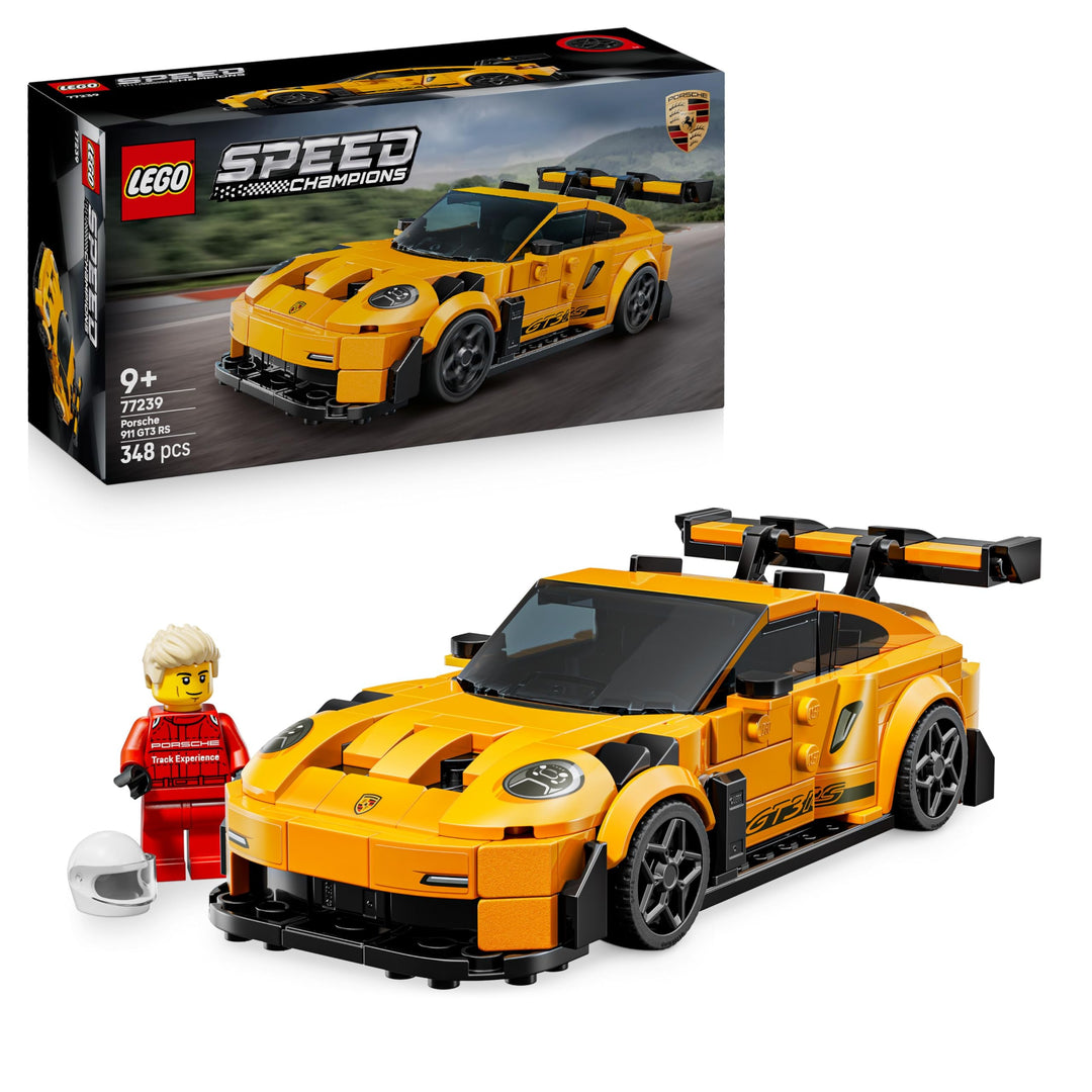 LEGO Speed Champions Porsche 911 GT3 RS Supersportwagen - Spielzeugauto mit 1 Minifigur zum Sammeln