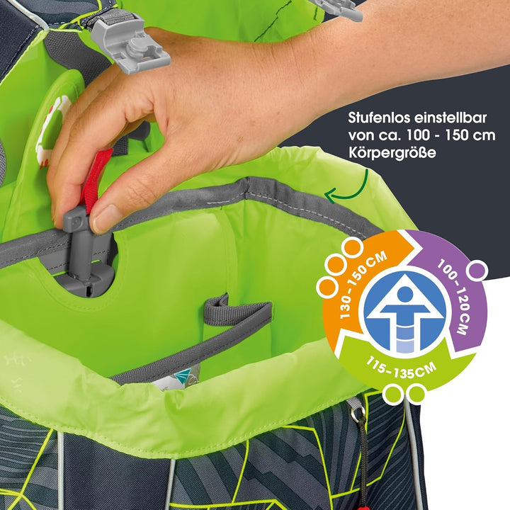 Step by Step GIANT Schulranzen-Set, 5-teilig, ergonomischer Tornister mit Reflektoren, höhenverstell