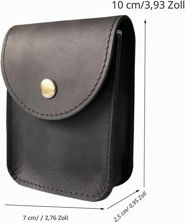 aolaso Spielkartenetui Echtes Leder Spielkarten Box für Männer Gürteltasche aus Leder Zigarettenetui