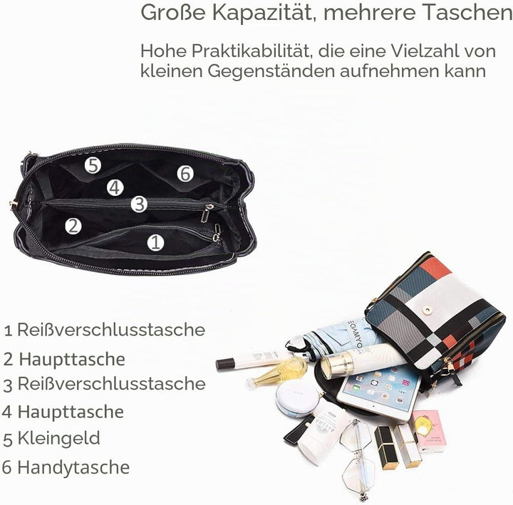 NICOLE&DORIS Damen Rucksack Kleiner Rucksack Umhängetasche Handtaschen Rucksack für Damen Leder Ruck